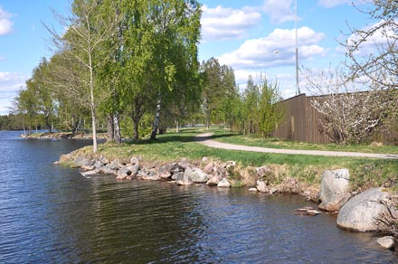 Stranden från bryggan